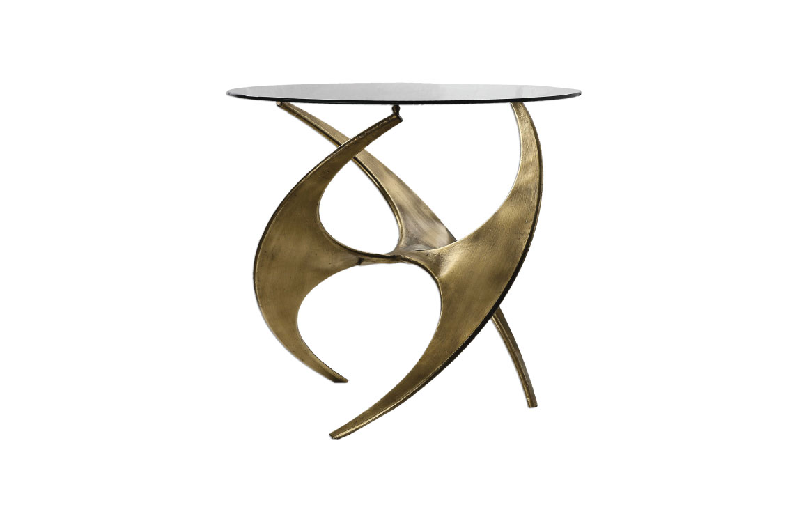 Graciano Antique Gold Side Table | Uttermost | Chervin Furniture & Design